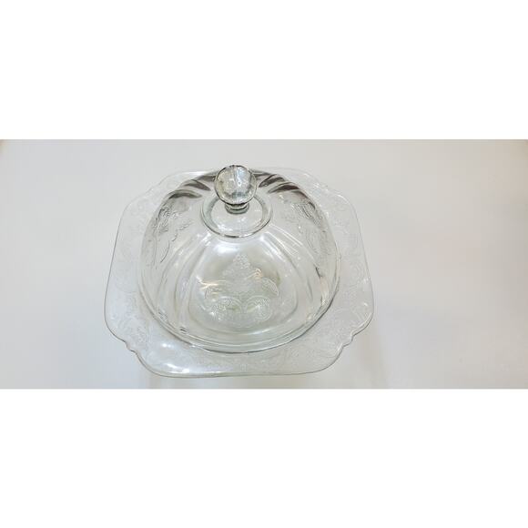 Vintage Covered Butter Cheese Dish Madrid Pattern - Picture 5 of 6